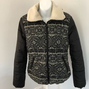 Bernardo Collection Fleece Collar Puffer Jacket